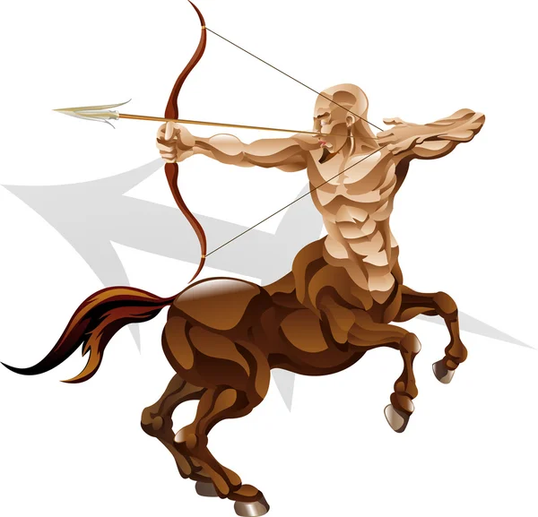 Yay archer yıldız işareti — Stok Vektör