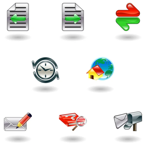 Glänzende Internet-Browser-Icon-Set — Stockvektor