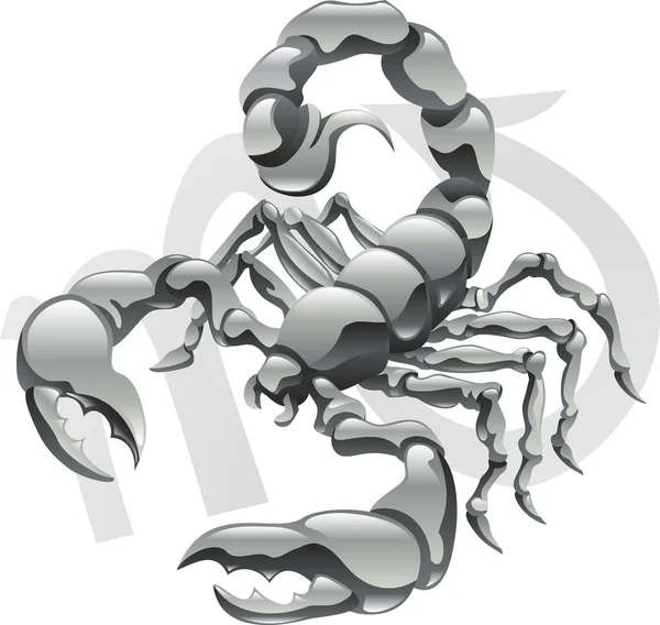 Scorpio the scorpion star sign — Stock Vector