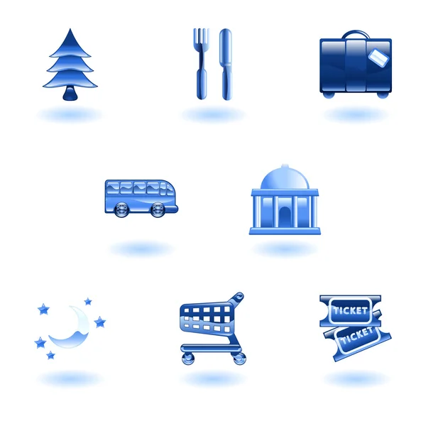 Travel and Tourism Icons — Stock Vector