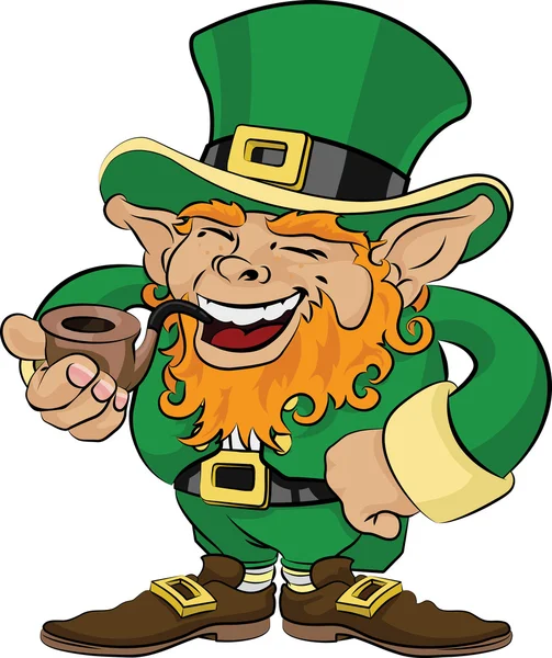Afbeelding van St. Patrick de dag leprechaun — Stockvector