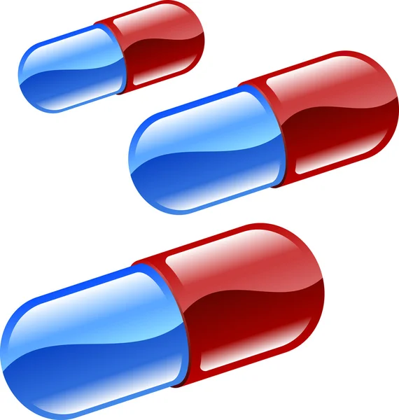 Ilustración de pastillas o comprimidos — Vector de stock