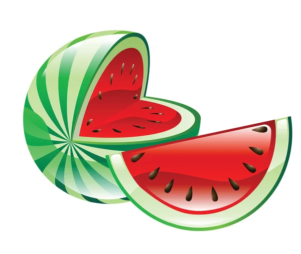 Watermeloen illustratie — Stockvector