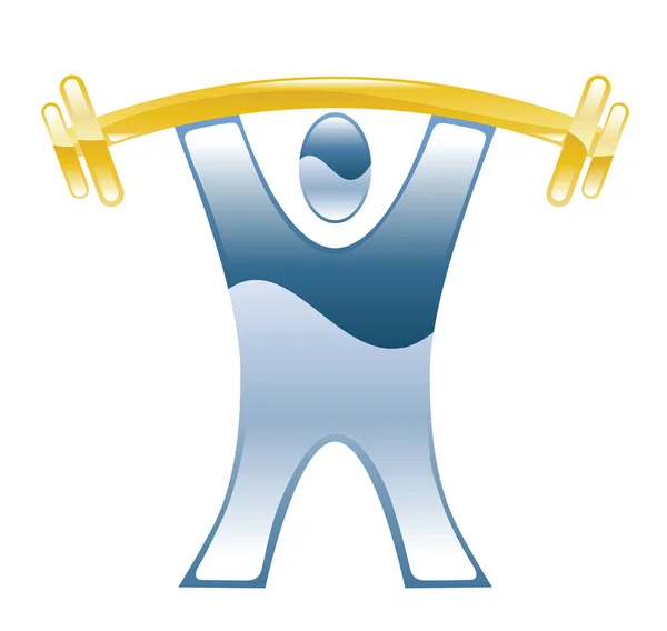 Illustrazione del sollevatore di pesi — Vettoriale Stock