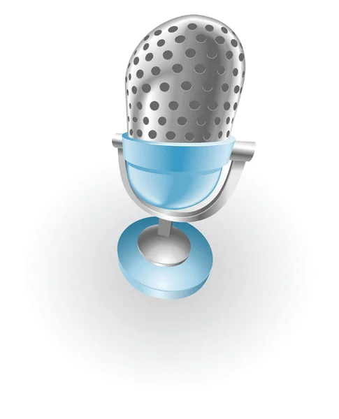 Ilustración del micrófono azul — Archivo Imágenes Vectoriales