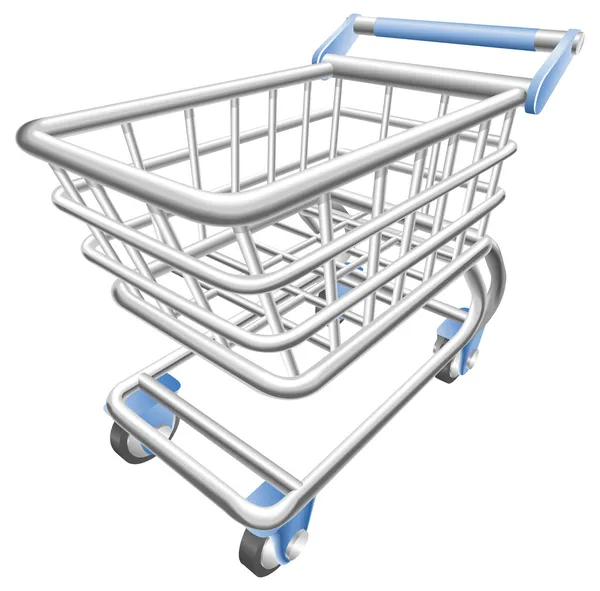 A shiny shopping cart trolley vector illustration — Stock Vector