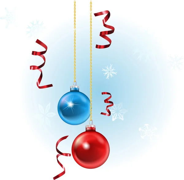 Boules et banderoles de Noël — Image vectorielle