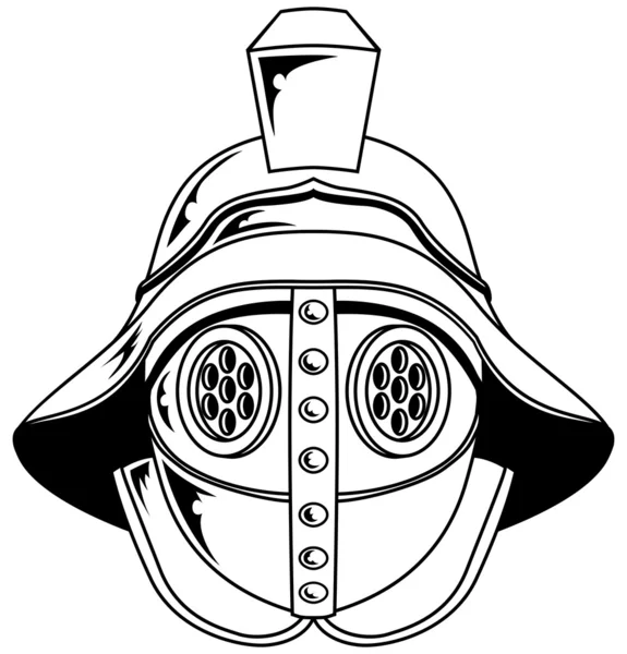 Gladiator helm illustratie — Stockvector