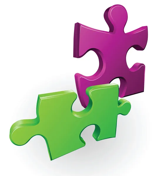Jigsaw pieces — Stock Vector