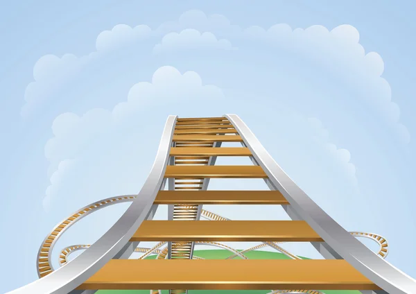 Rolstoel achtbaan — Stockvector