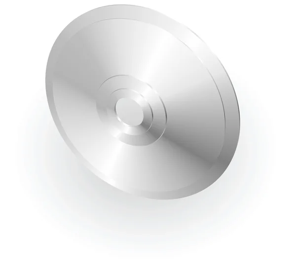 Silver metallic cd or DVD — Stock Vector