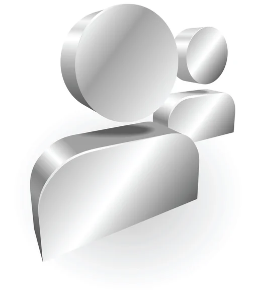 Srebrny ikona ilustracja messanger — Wektor stockowy
