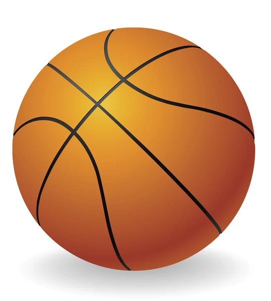 Illustration ballon de basket — Image vectorielle