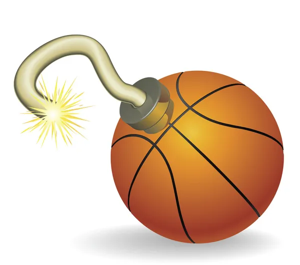 Basketbal aftellen illustratie — Stockvector