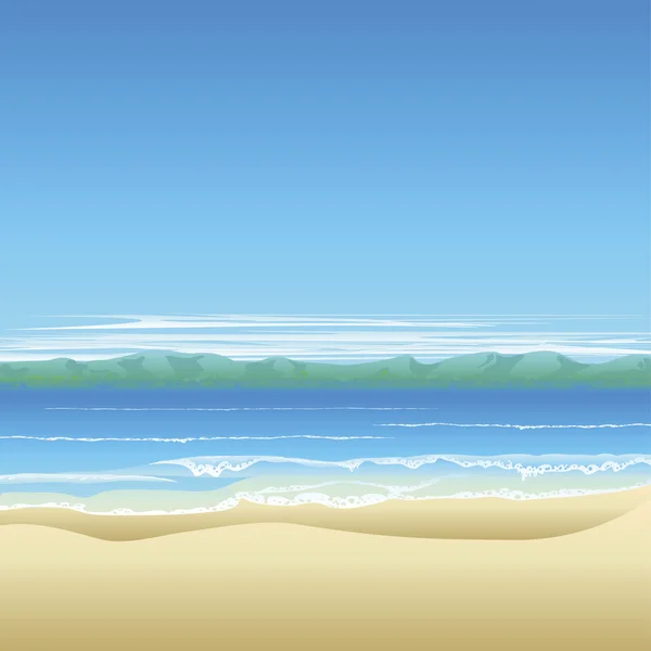Tropical beach background illustration — Stock Vector