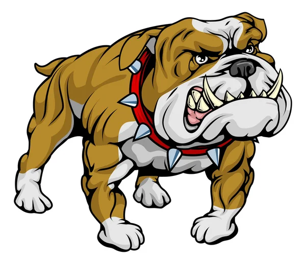 Bulldog clipart ilustración — Vector de stock
