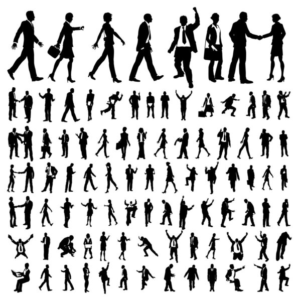 Very many high quality business silhouettes