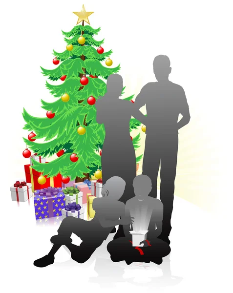 Rodina vánoční — Stockový vektor