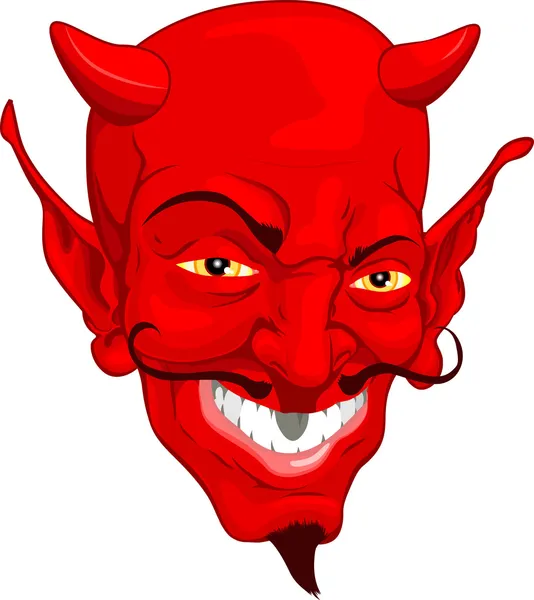 Cara de diabo — Vetor de Stock