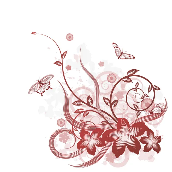 Beautiful flower background motif — Stock Vector