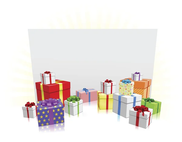 Δώρα και σημάδι έννοια — Διανυσματικό Αρχείο