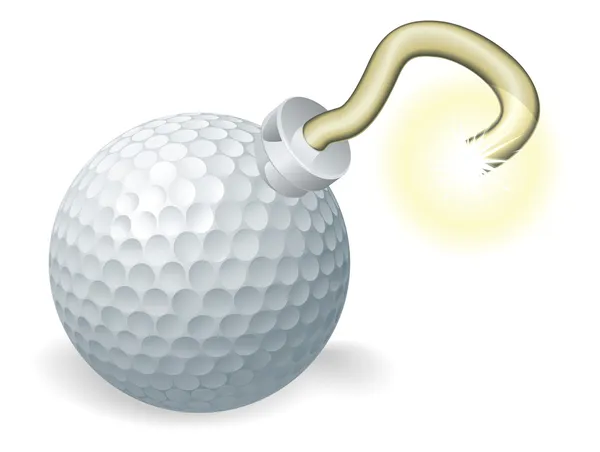 Konzept der Golfballbombe — Stockvektor
