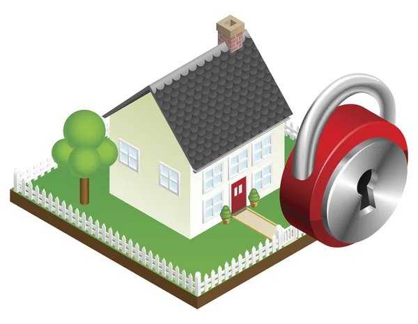Концепция домашней системы безопасности — стоковый вектор