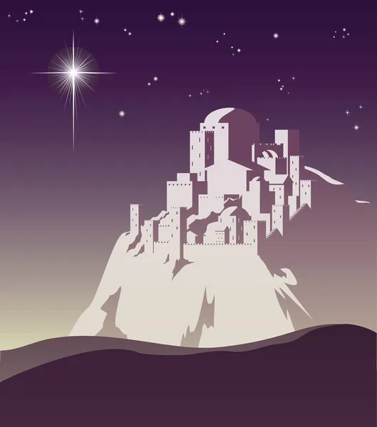 Stern über Bethlehem — Stockvektor