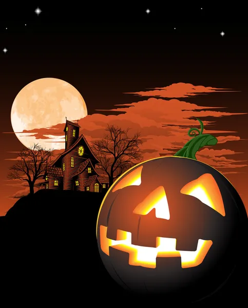 Хэллоуинский тыквенный фон — стоковый вектор