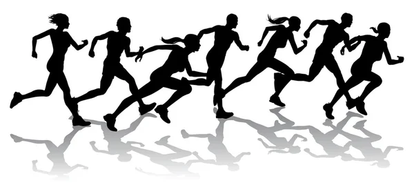 Runners racing — Stock Vector
