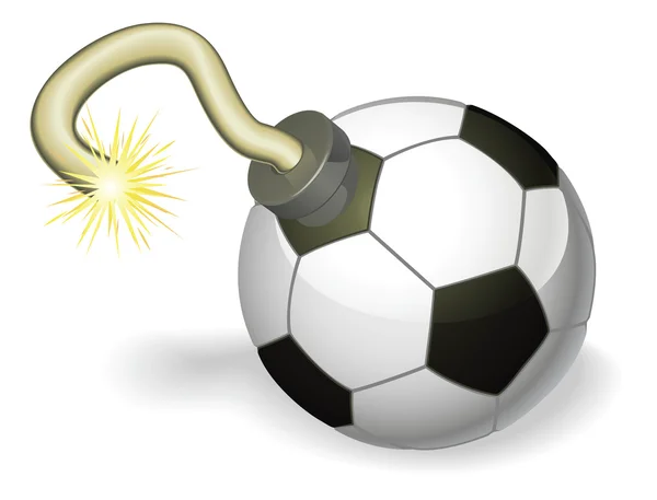 Futbol topu bomba konsepti — Stok Vektör