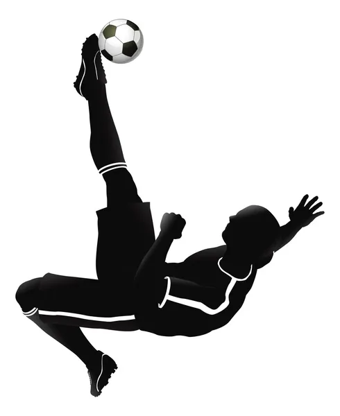 Fútbol jugador de fútbol ilustración — Vector de stock