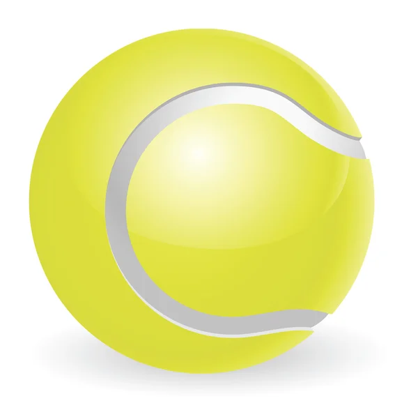 Illustrazione palla da tennis — Vettoriale Stock