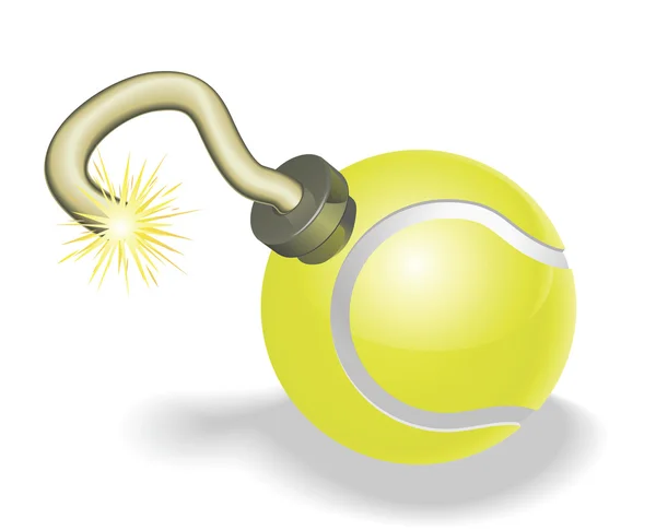 Tenisový míč bomba koncept — Stockový vektor