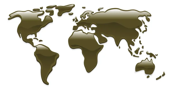 Карта світу рідкої нафти — стоковий вектор