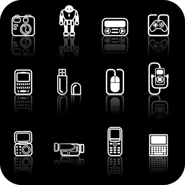 Set ikon gadget Stok Ilustrasi 