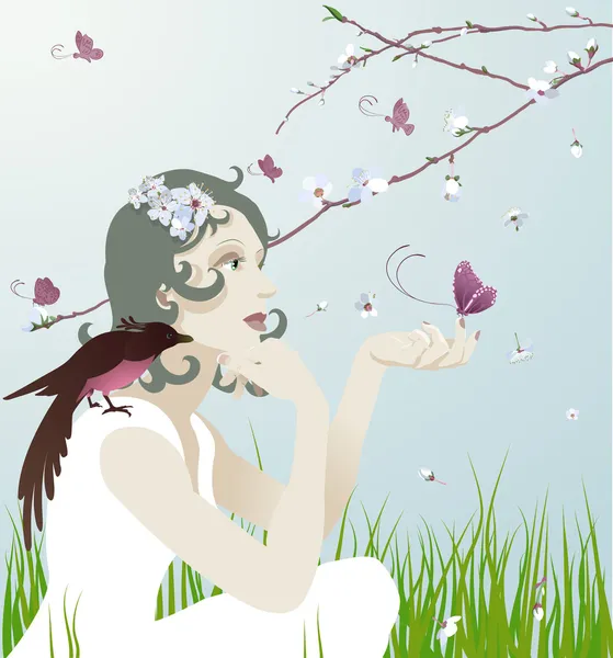 At one with nature Stock Vector