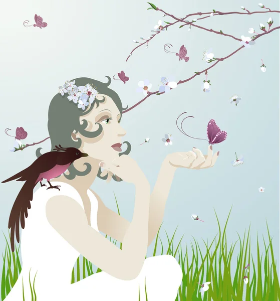 At one with nature Stock Illustration