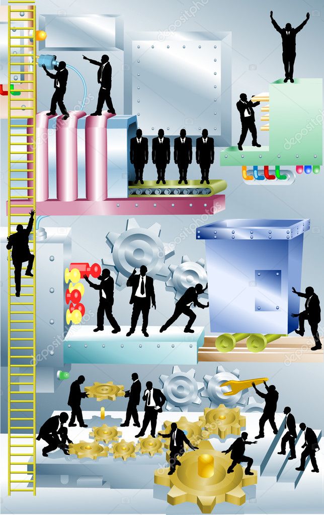 business machine business concept illustration