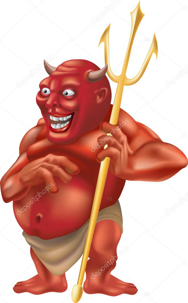 devil pitchfork illustration