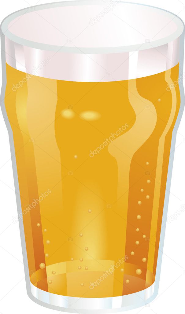 A Nice Pint of Beer Vector Illustration