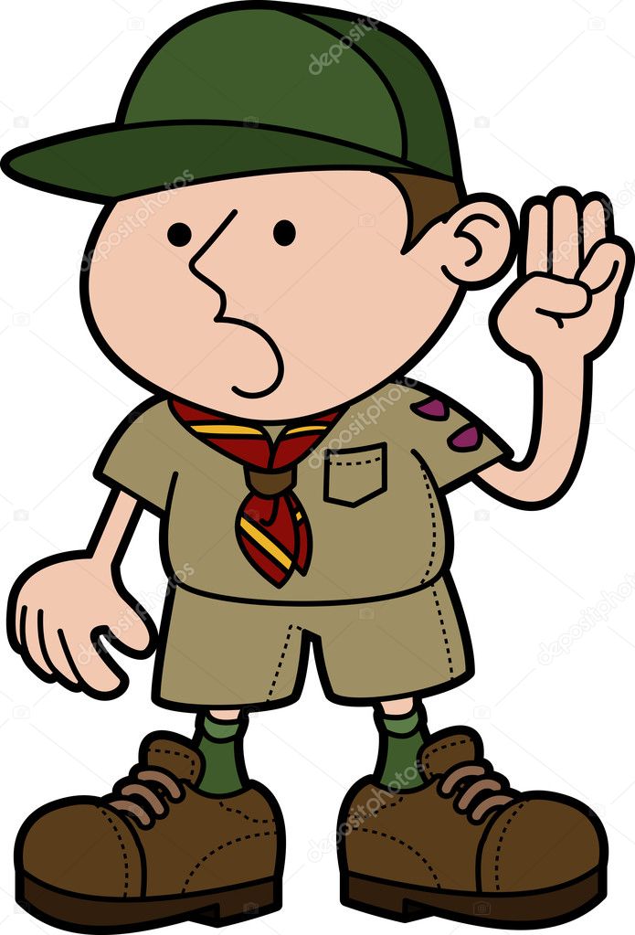 Illustration of boy scout
