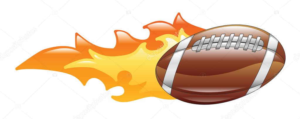 Flaming american football — Stock Vector © Krisdog #6577672