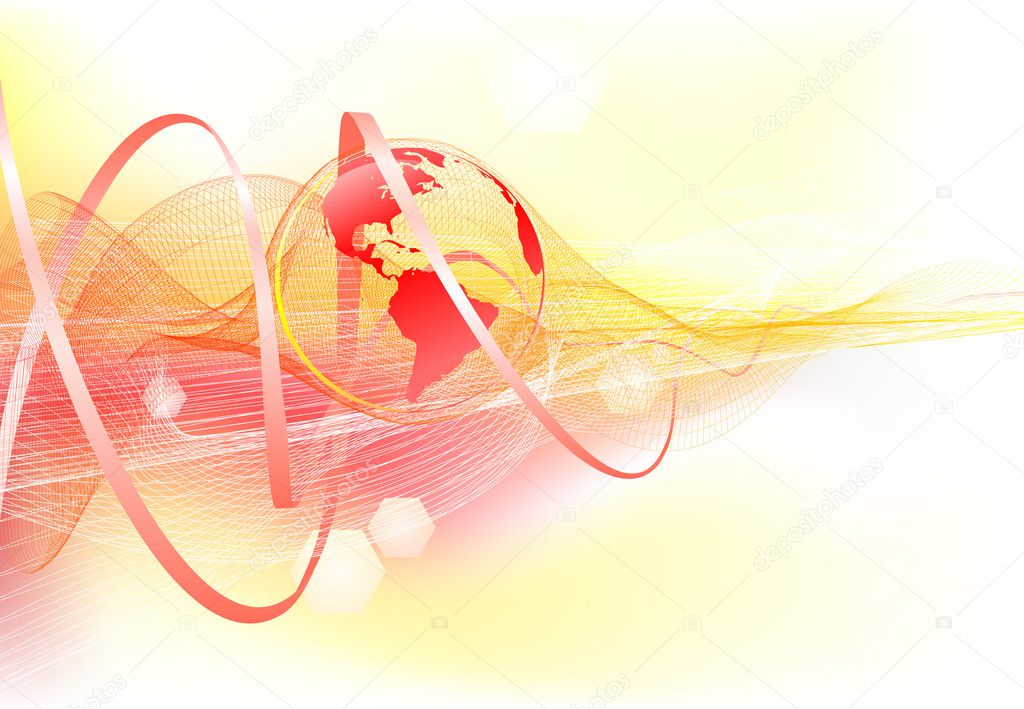 Abstract background with world globe