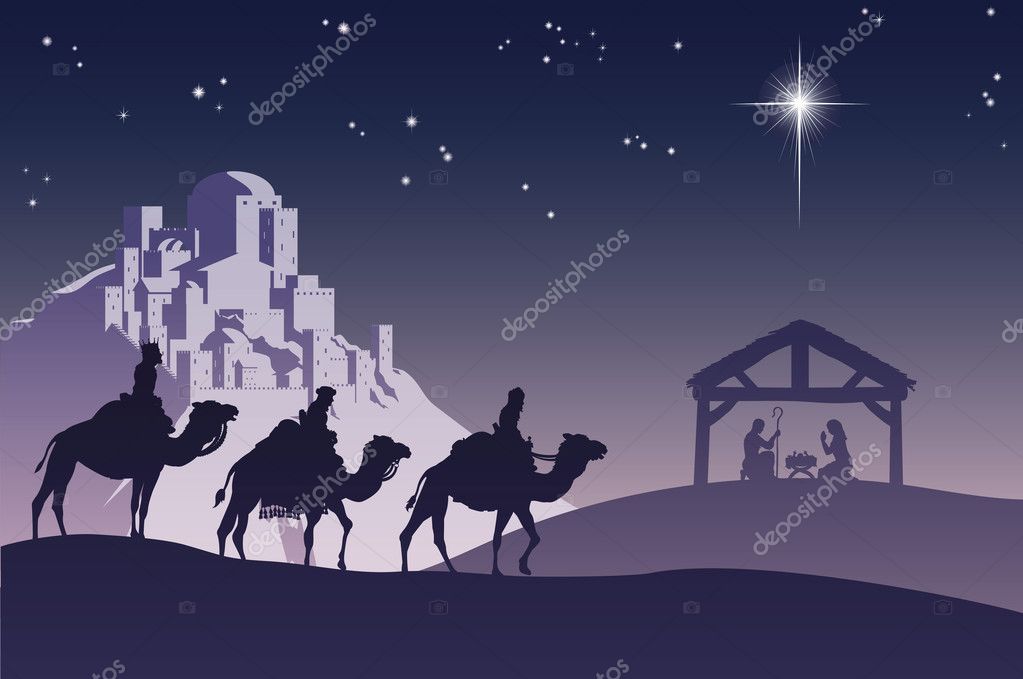 Christian Christmas Nativity Scene Stock Vector by ©Krisdog 6579350