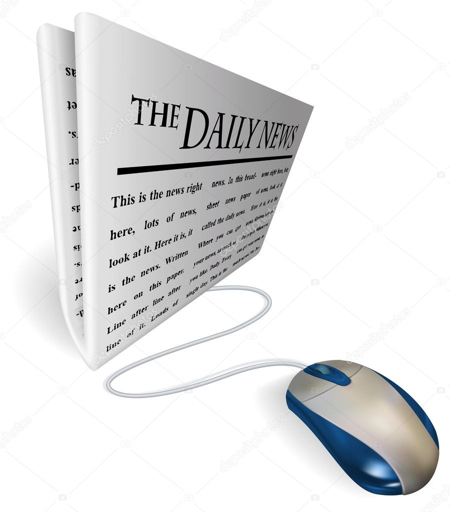 Mouse and news paper concept