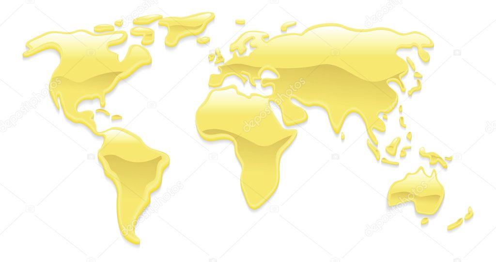 Liquid gold world map