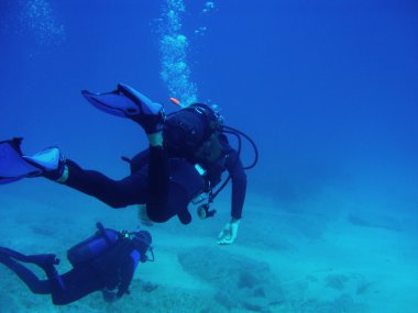 Two Scuba Divers With CopySpace