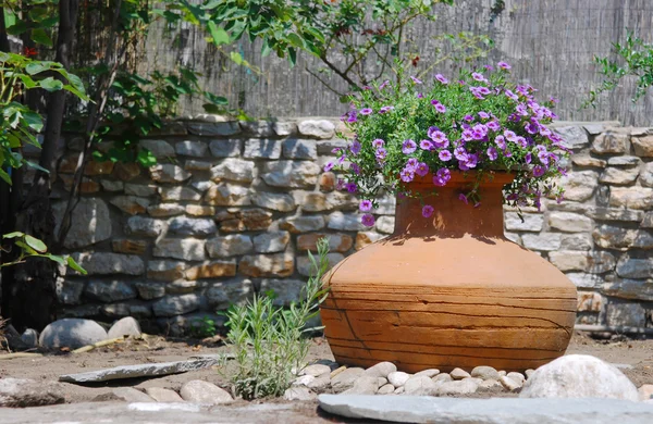 Amphora Used As Flowerpot