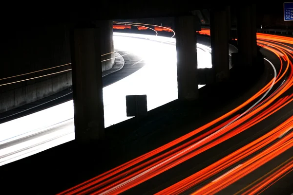 stock image Blurred Lights On Highway At Night